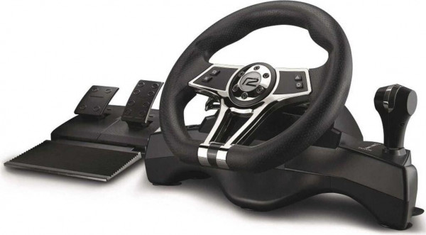 READY 2 GAMING Hurricane Wheel Pro Schwarz Gaming-Lenkrad Controller 3x Pedale