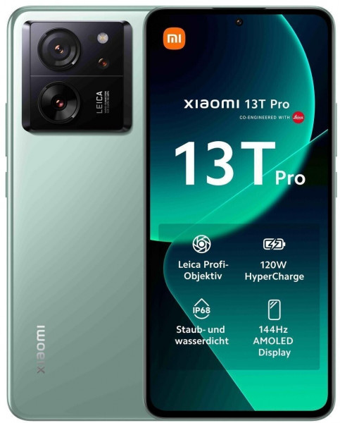 Xiaomi 13T Pro 12GB/512GB 5G Hellgrün Android 6,7"CrystalRes AMOLED Display IP68