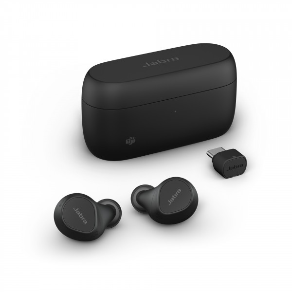 JABRA Evolve2 Buds MS Link 380/390c Headset Schwarz IP57 Bluetooth In-Ear A2DP