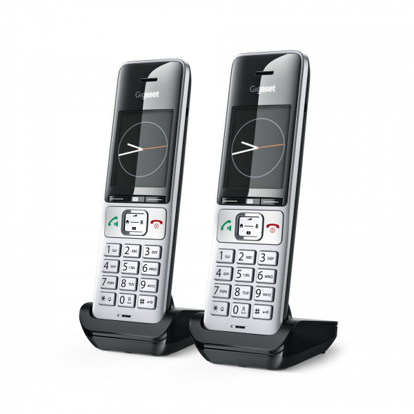 Gigaset COMFORT 500HX Duo Silber/Schwarz DECT 2.2"LCD-TFT Headset-Anschluss