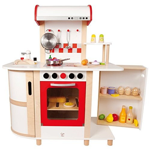 Hape Küchentraum Spielküche Backofen herd Küchenschrank Kühlschrank Spüllbecken