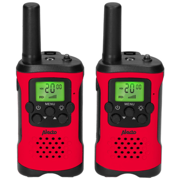 Alecto FR-115RD Walkie-Talkie-Set Rot Schwarz mit 2 Geräten Batterie Outdoor