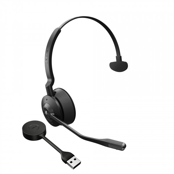 JABRA Engage 55 MS monaural USB-A mit Ladestation Headset Schwarz DECT On-Ear