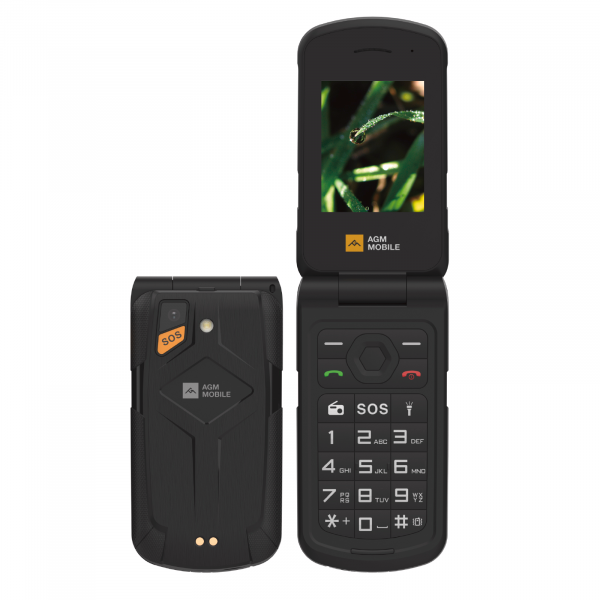 AGM by Bea-fon M10 LTE Schwarz Klapphandy Senioren Wasserfest USB-C 2,4" DualSIM
