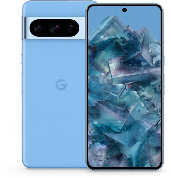 Google Pixel 8 Pro Hellblau 128GB 6,7" 5G Android USB-C Dreifachkamera 50MP IP68