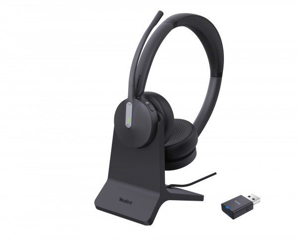Yealink Headset WH64 Hybrid Dual Teams Schwarz Bluetooth DECT USB-C On-Ear