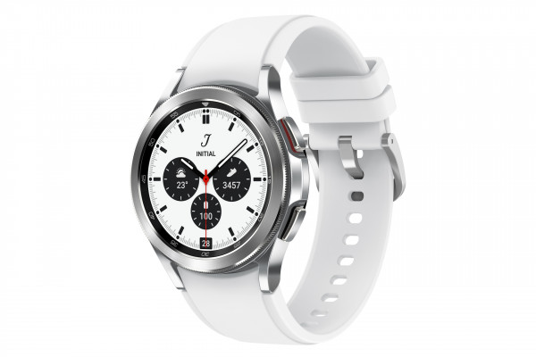 Samsung Galaxy Watch 4 Classic SM-R880 42 mm silber WearOS Smartwatch 16GB 1,2"