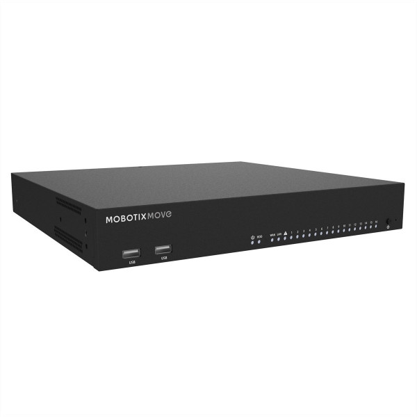 Mobotix Netzwerkrekorder MOVE NVR POE 16-CH Schwarz Videorekorder 28TB 4GB RAM