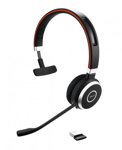 JABRA Evolve 65 SE MS NC monaural inkl. Ladestation Headset Schwarz Bluetooth
