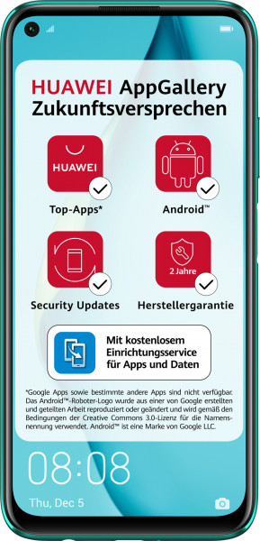 Huawei P40 lite DualSim crush grün 128GB 6GB LTE Android Smartphone 48MPX USB-C