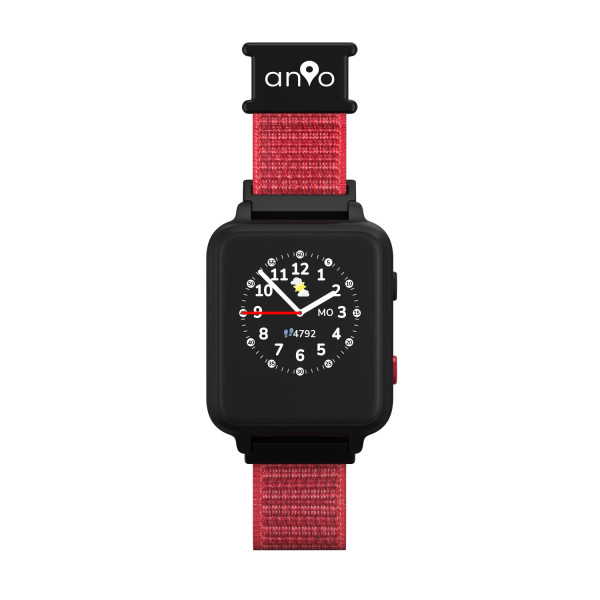 ANIO 5s rot GPS 2G Smartwatch Kinder Uhr Telefonfunktion 1,3" SOS Freisprechfkt.