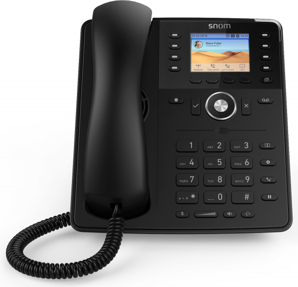 snom D735 schwarz schnugebunden Telefon Business VoIP 2.0 Ethernet Wideband TFT