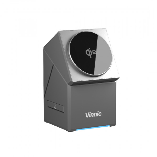 Vinnic OWL PEAK Schwarz 3in1 Qi2 Magnetic Charging Dock Ladestation kabellos
