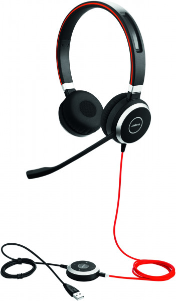 JABRA Evolve 40 MS binaural USB NC Headset Schwarz kabelgebunden Überkopf Stereo
