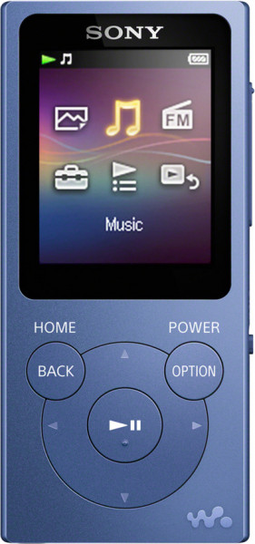 SONY Walkman NW-E394 8GB Blau MP3-Player 3,5mm Klinke USB-A PCM AAC WMA 50h Akku