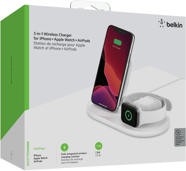 Belkin 3-in-1 Wireless Ladestation f. Apple Watch & iPhone