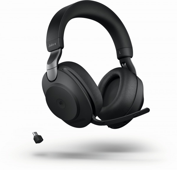 JABRA Evolve2 85 Schwarz Bluetooth Kopfhörer Stereo Headset ANC AUX USB Typ-C