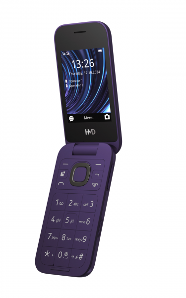 HMD 2660 Flip Lila Mobiltelefon 128 MB Klapphandy 1,77" USB-C Dual-SIM Kamera