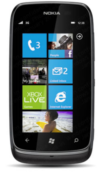 Nokia Lumia 610 schwarz Branding