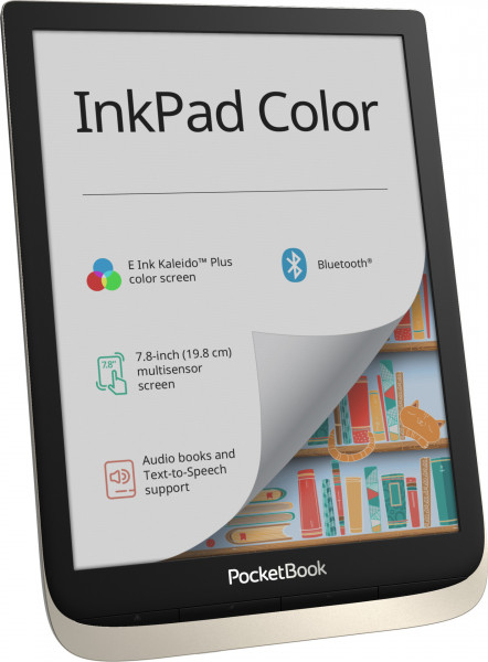 PocketBook InkPad Color silber 7,8 Zoll Farbdisplay E-Reader Ebook Beleuchtung