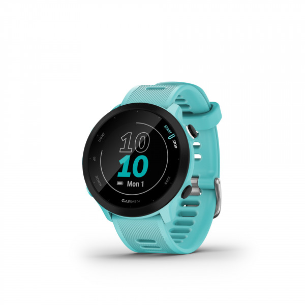 Garmin Forerunner 55 Smartwatch Fitnesstracker GPS Laufuhr Metall türkis