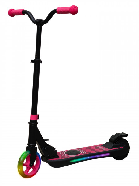 Denver SCK-5500 E-Scooter Kinder 5" Räder max. 10km/h 120W Pink LED-Beleuchtung