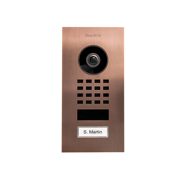 DoorBird D1101V Edelstahl V4A Bronze Bluetooth WLAN Integriertes Mikrofon