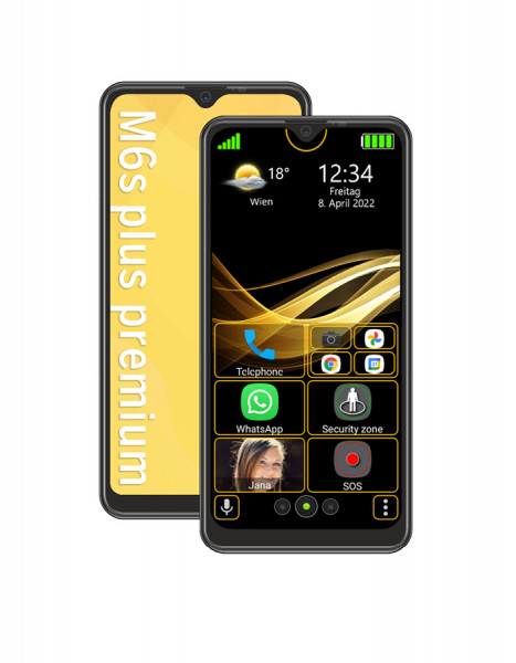 Bea-fon M6splus 4G Smartphone Schwarz USB-C DS Android microSD 32GB 3GB 6.26"