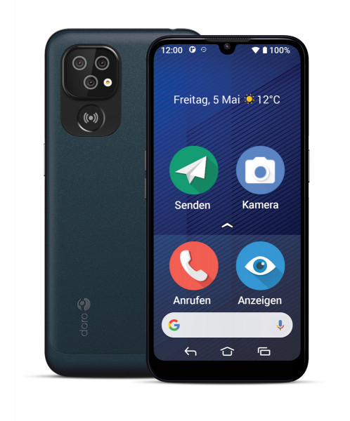 Doro 8200 Secure Blau 64 GB Android Smartphone Senioren 6,1" 3-fach Kamera 4G