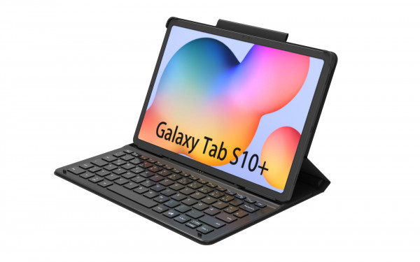 NEOS Keyboard Case für Galaxy Tab S10+ Tablettasche Schwarz Wake Funktion QWERTZ