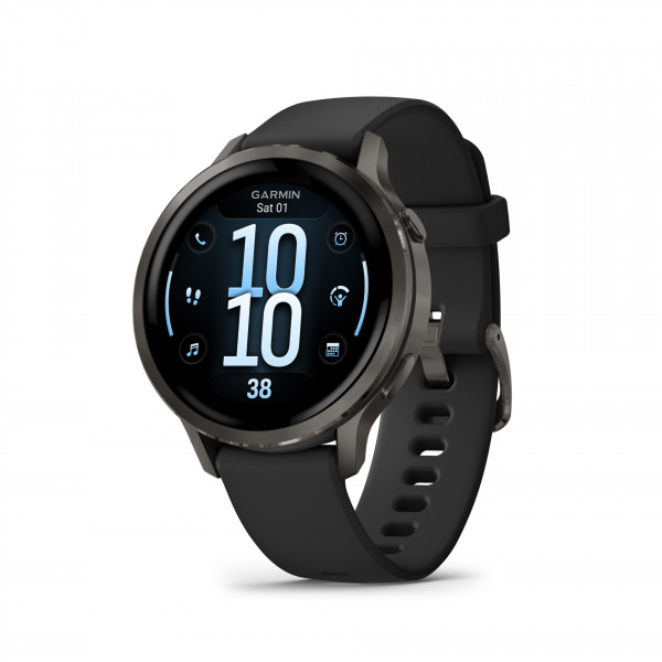 Garmin Venu 4 41 mm Schwarz/Schiefergrau Silikon-Armband 18 mm
