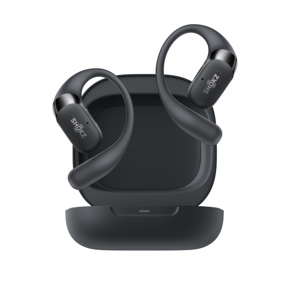 Shokz OpenFit 2+ Black Bluetooth Kopfhörer kabellos Open-Ear USB-C wasserdicht