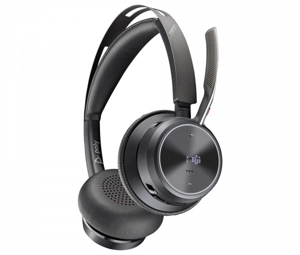 Poly kabelloses Bluetooth Headset Voyager Focus 2 UC USB-C Stand Teams schwarz