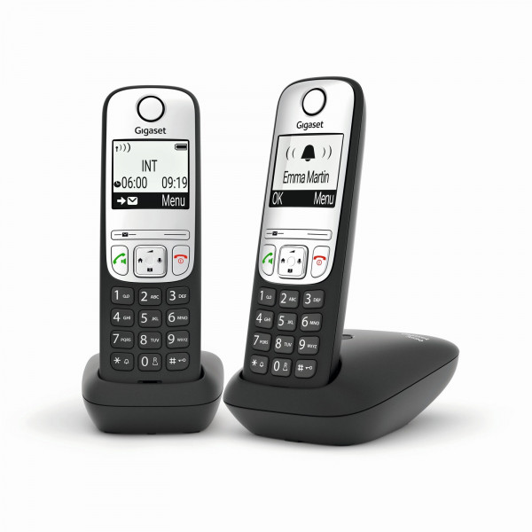 Gigaset A690 Duo schwarz Festnetztelefon Basisstation 180 Stunden Standby 50m