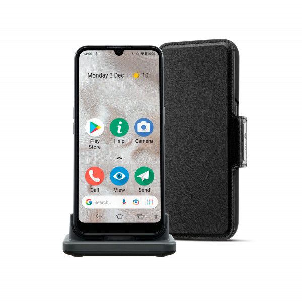 Doro 8100 Plus Grau 32 GB Android Smartphone Senioren 13 MP Kamera 4G Wi-Fi NFC