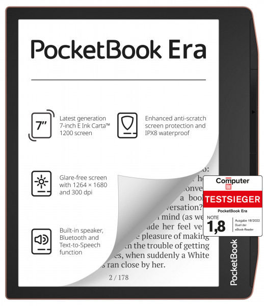 Pocketbook Era 64 GB Kupfer USB-C WiFi eBook-Reader 7 Zoll SMARTlight eInk IPX8