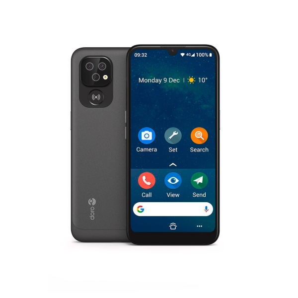 Doro 8100 Plus Grau 32 GB Android Smartphone Senioren 3-fach Kamera 4G Wi-Fi NFC