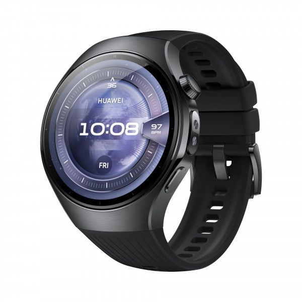 Huawei Watch 5 Schwarz Fluoroelastomer 1.5" OLED 867mAh WiFi for Android iOS