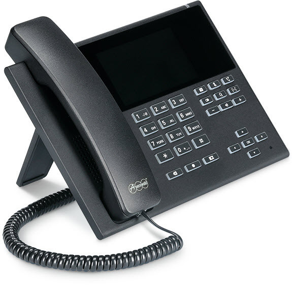 Auerswald COMfortel D-400 schwarz RJ45 EHS Telefon 4,3" LCD-TFT PoE Touchscreen